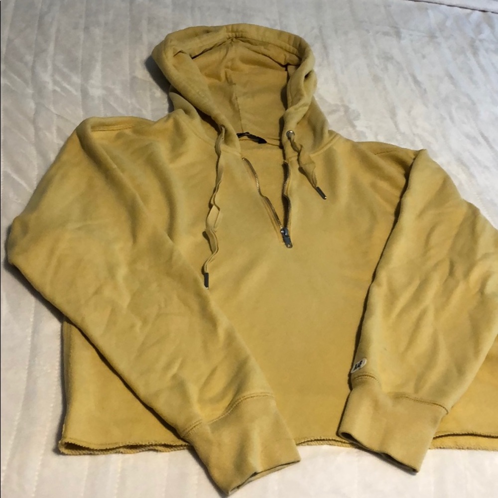 Yellow half zip hoodie